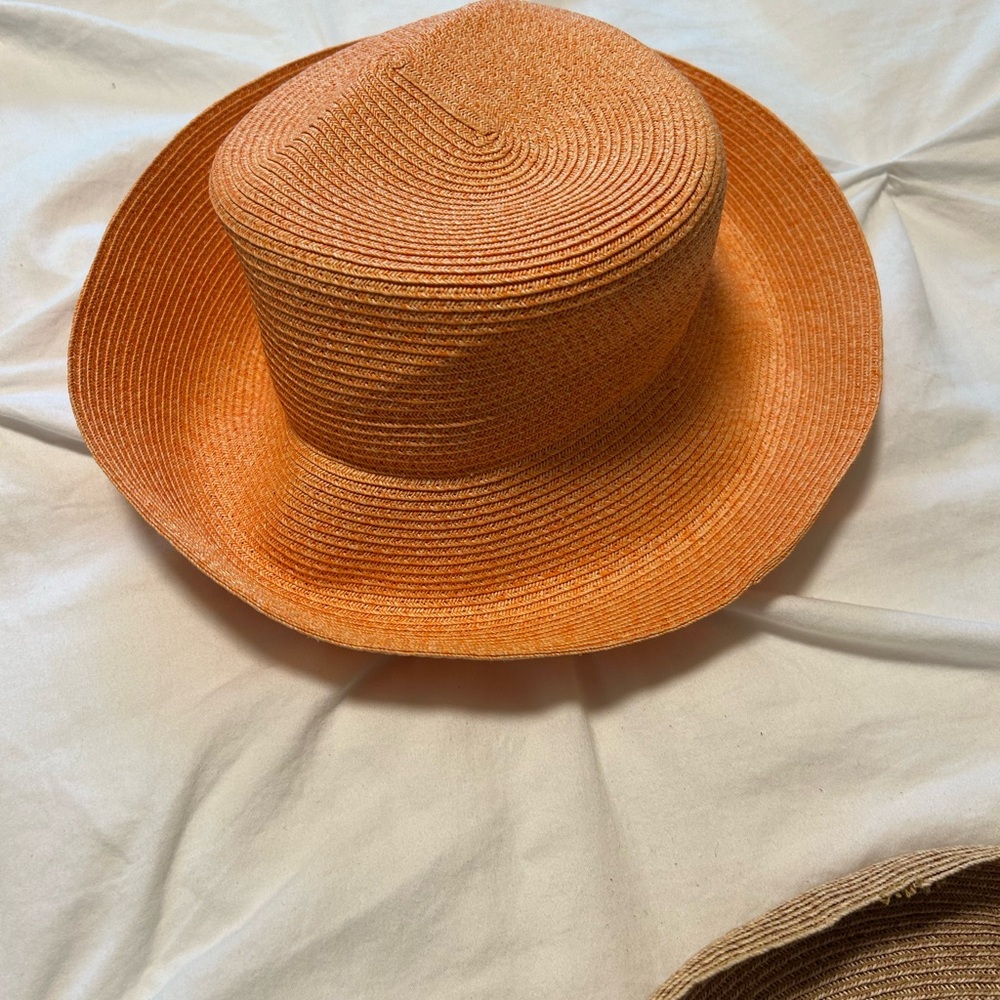 Eric Javits Stylish Orange Straw Hat